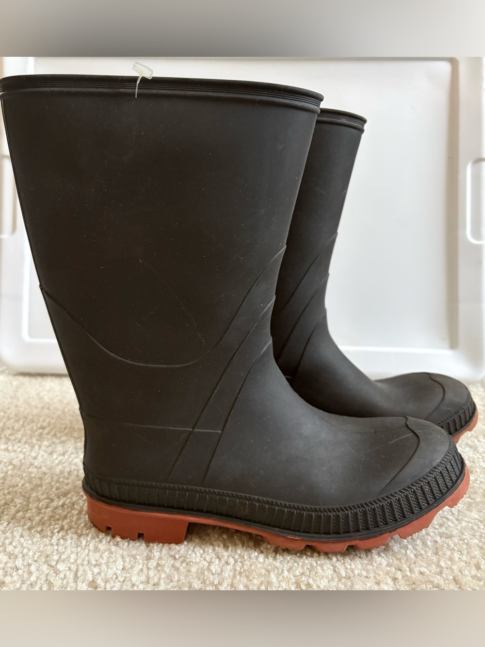 Youth Boys Black Rubber Rainboots